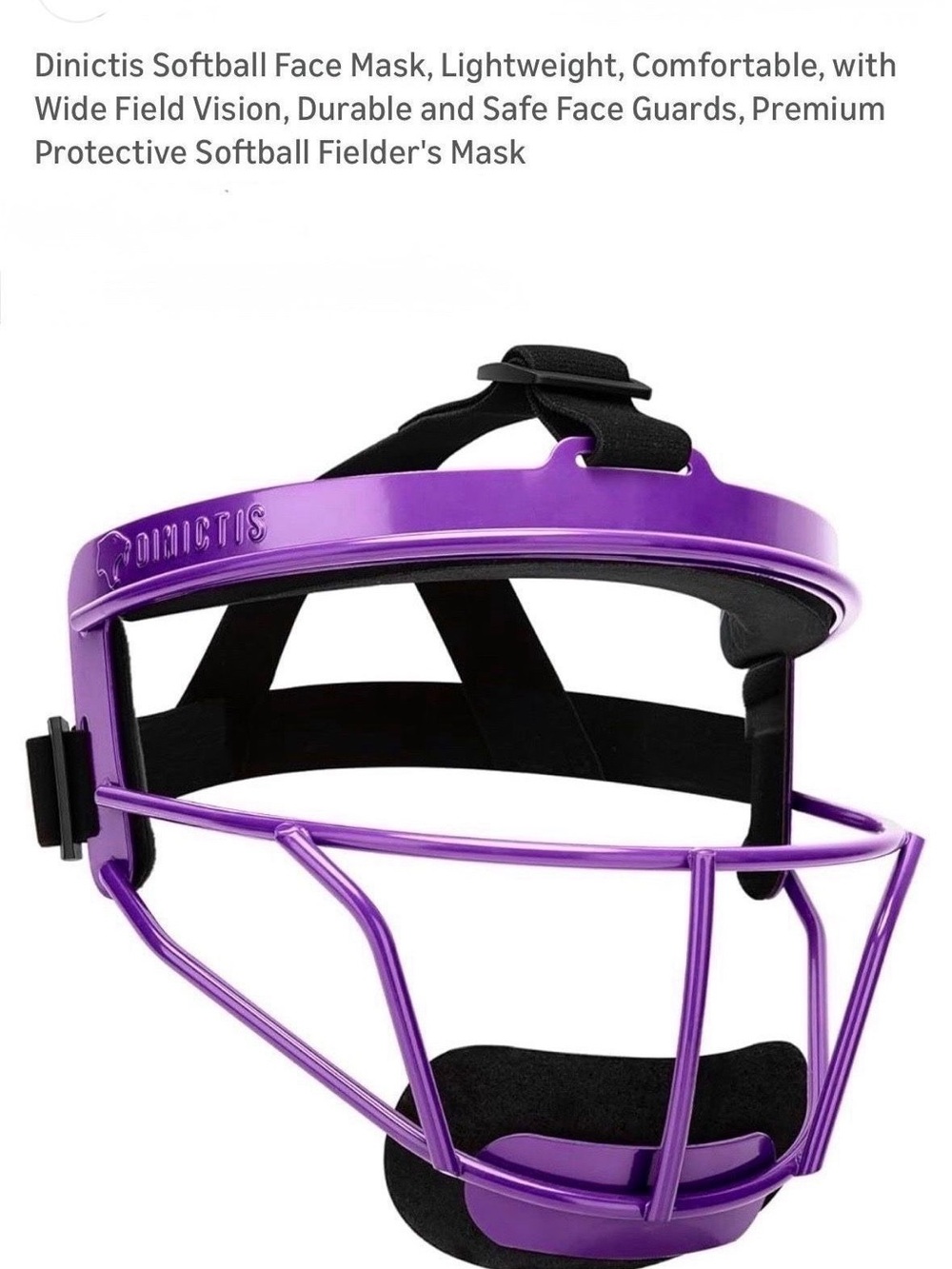 Purple Softball Face Mask - Picture 2 of 3